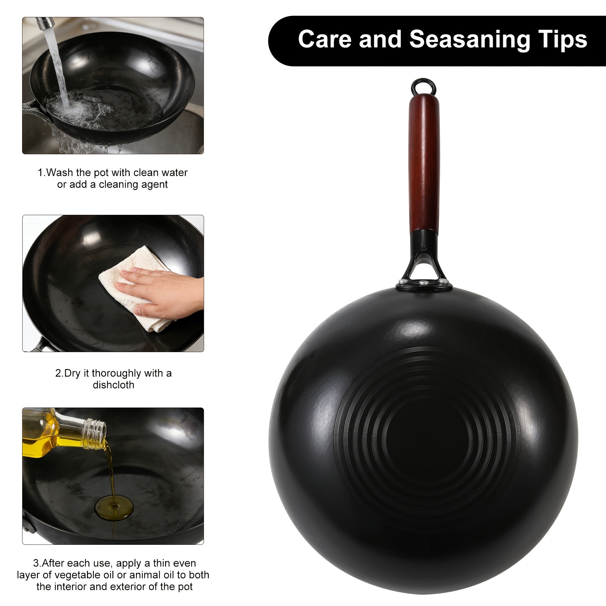 Woks And Stir-Fry Pans That Can Withstand High Temperatures, Featuring a Detachable Handle, Safe for Oven Use, And Equipped with a Glass Lid