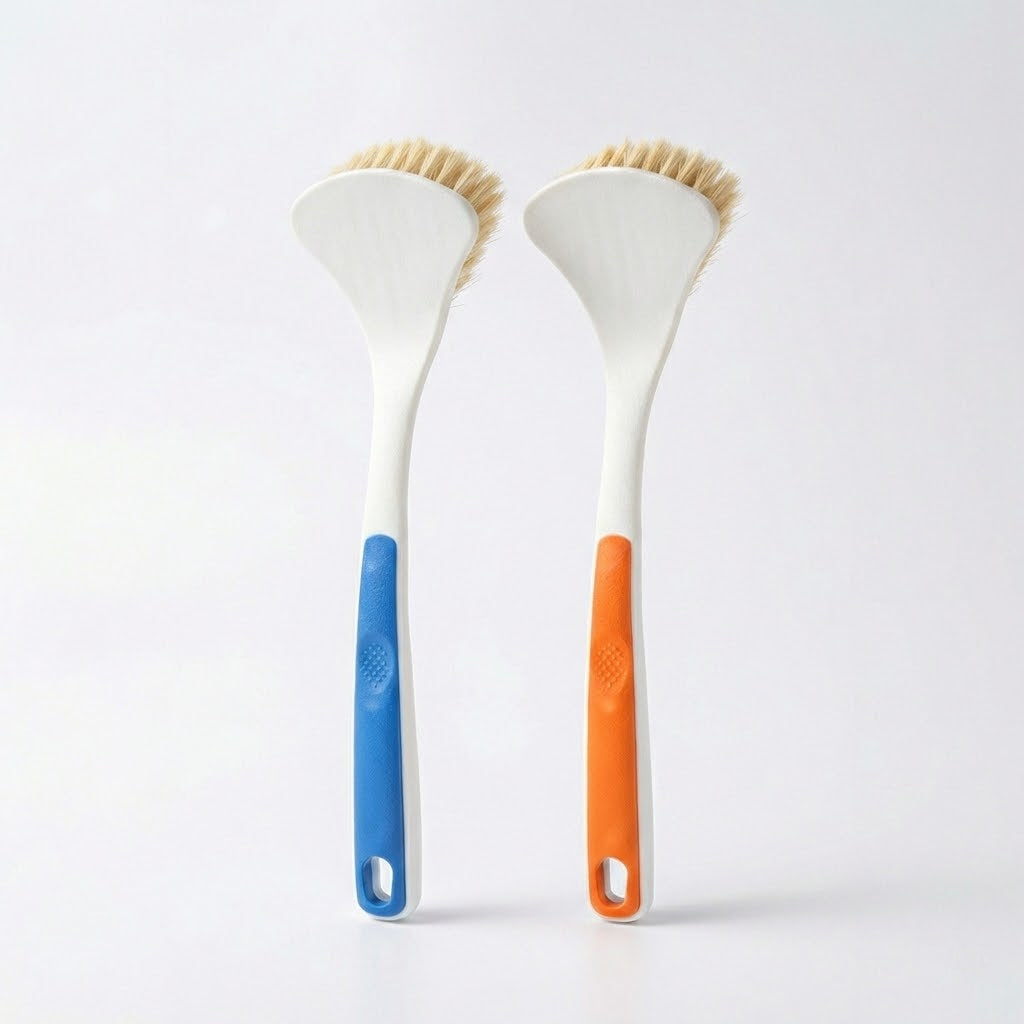 Long-handled Sisal Cleaning Brush, Kitchen Strong Decontamination Pot Brush, Tough and Hard-bristled Dishwashing Brush, Wide Head, Hanging Hole Storage, Suitable for Deep Cleaning of Pots\u002F Dishes\u002F Sinks