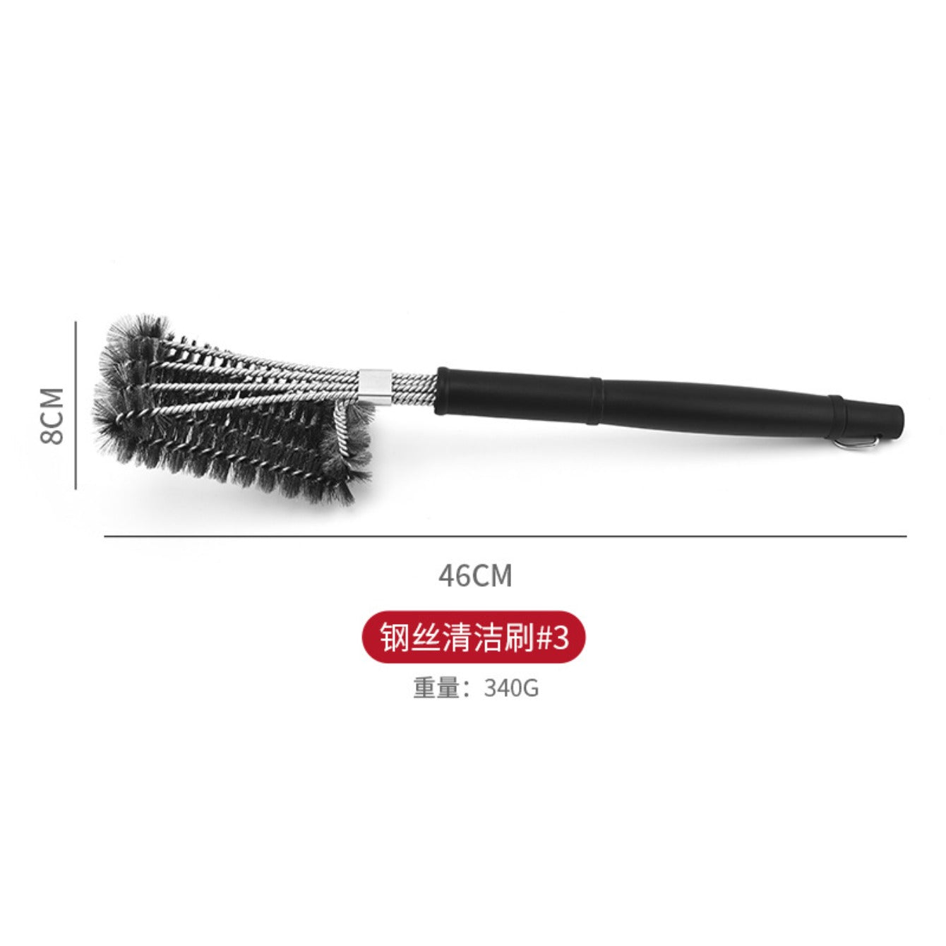 Cross-border Stainless Steel Cleaning Brush, Kitchen Cleaning Tool, Pot Bottom Decontamination, Steel Wire Brush, Grill Mesh, Steel Wire Brush