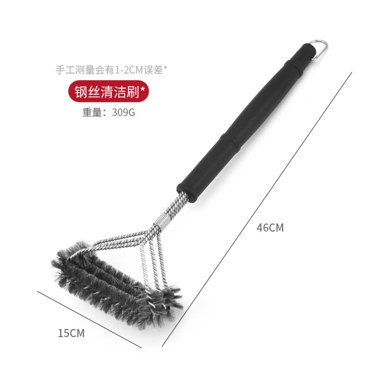 Cross-border Stainless Steel Cleaning Brush, Kitchen Cleaning Tool, Pot Bottom Decontamination, Steel Wire Brush, Grill Mesh, Steel Wire Brush