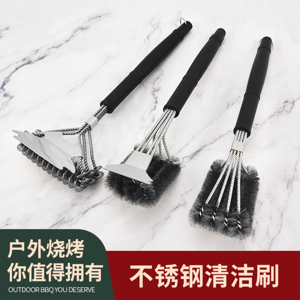 Cross-border Stainless Steel Cleaning Brush, Kitchen Cleaning Tool, Pot Bottom Decontamination, Steel Wire Brush, Grill Mesh, Steel Wire Brush