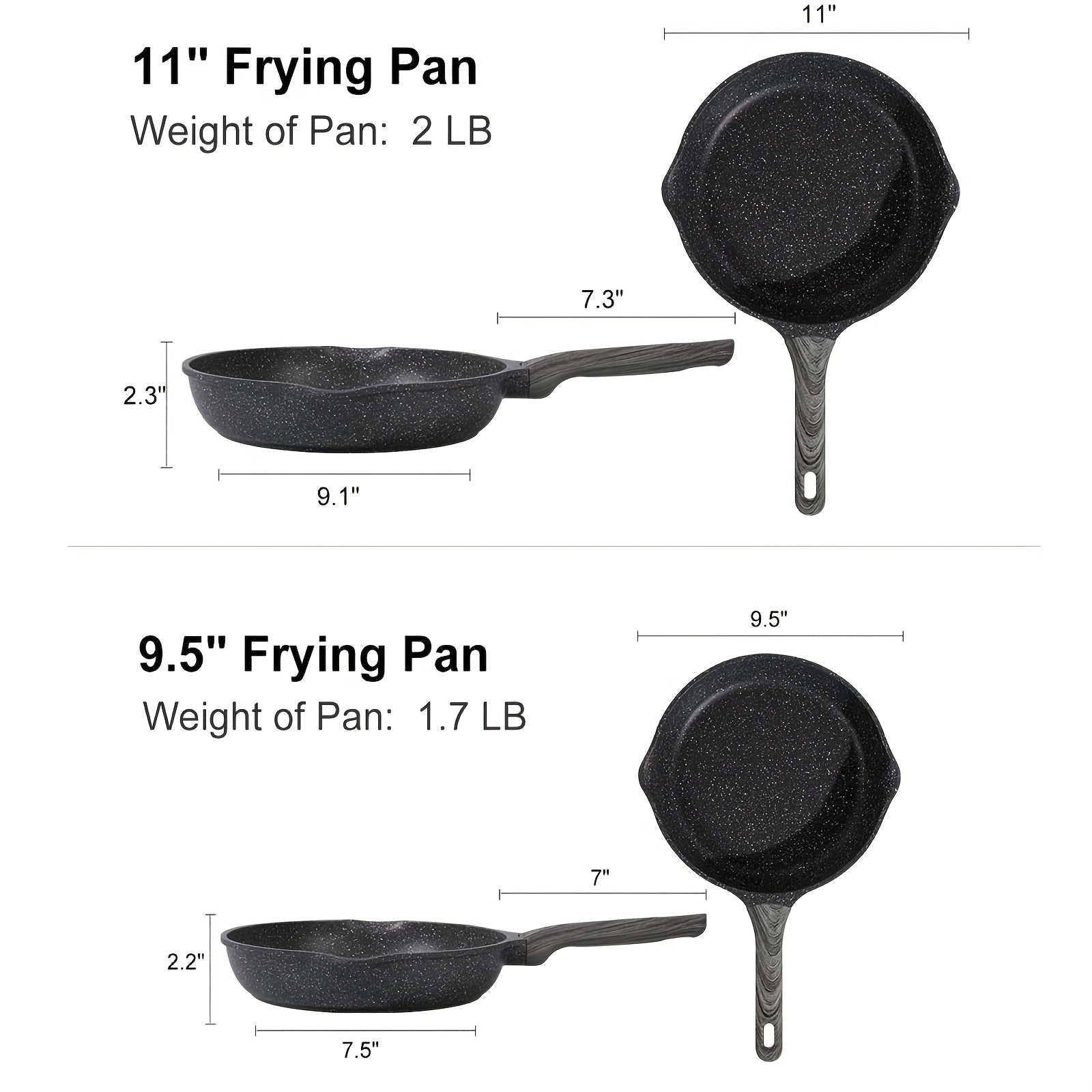Nonstick Frying Pan Skillet 9.5\
